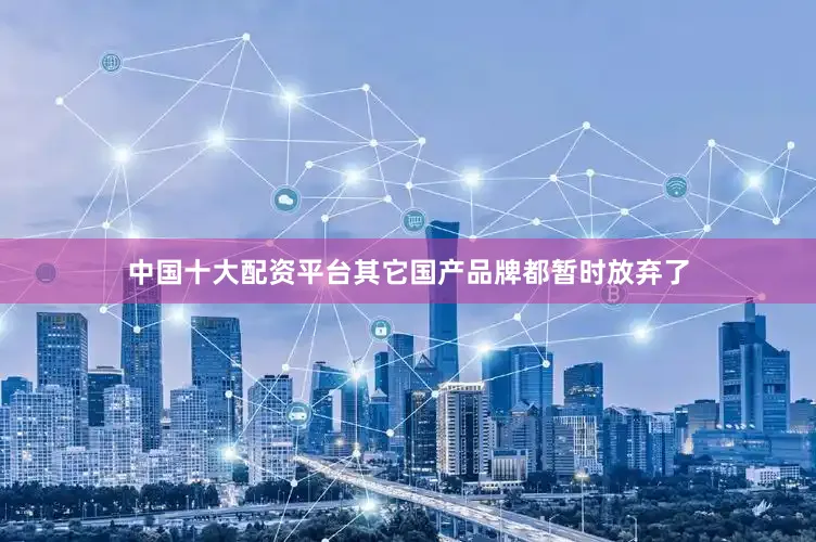 中国十大配资平台其它国产品牌都暂时放弃了